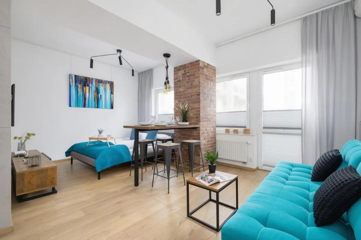 Image 5 of Turquoise Studio with Balcony & Air Conditioning Kraków by Noclegi Renters